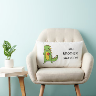 Custom Dinosaur Baby Boy – Big Brother Lumbar Cushion