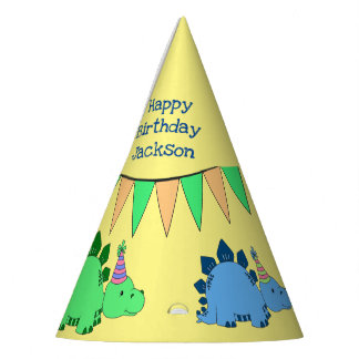 Custom Dinosaur | Boy's Happy Birthday Party Hat