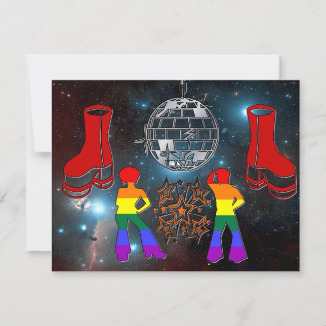 Custom Disco Fever Event Invitations (Front)