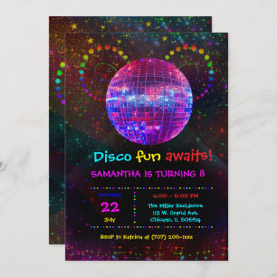 Custom Disco Party Invitation - Editable Design