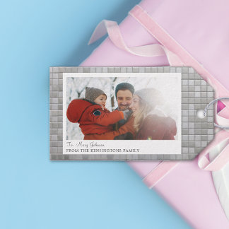 Custom Disco-Themed Family Photo Gift Tag