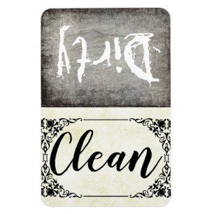Custom Dishwasher Dirty-Clean Magnet