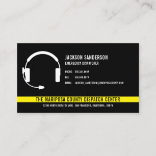 Custom Dispatcher Emergency Services Employee Logo Business Card