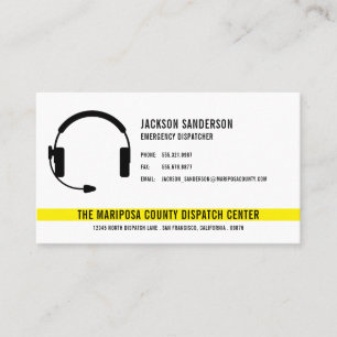 Custom Dispatcher Emergency Services Employee Logo Business Card