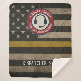 Custom Dispatcher Thin Gold Line Blanket