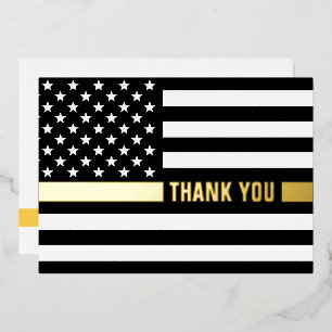 Custom Dispatchers Thin Gold Line Appreciation  Foil Holiday Card