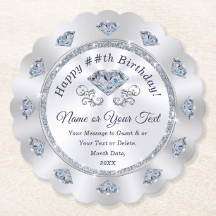 Custom Disposable Coasters, Birthday, Anniversary Paper Coaster