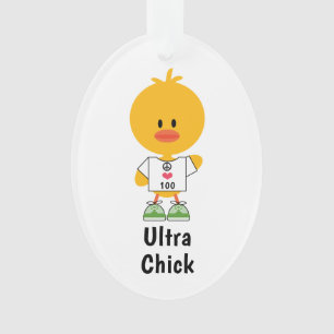 Custom Distance Personalised Ultra Chick Marathon Ornament