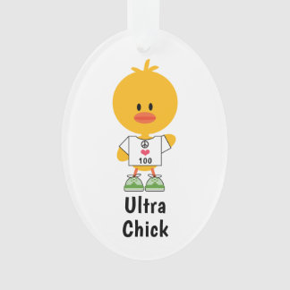Custom Distance Personalised Ultra Chick Marathon Ornament