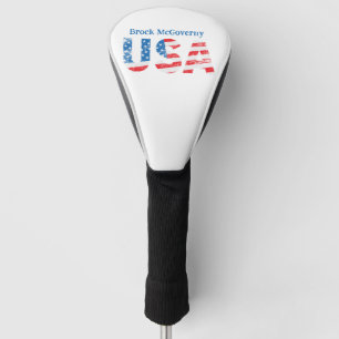 Custom Distress American Flag Golf Driver Cover