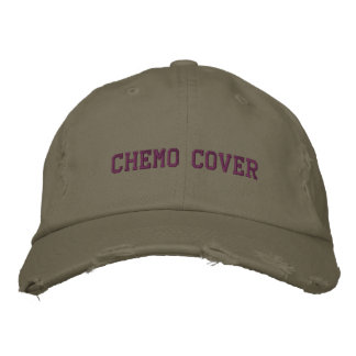 Custom Distressed Baseball Cap Chemo Cover,