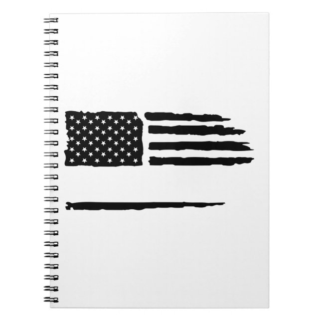 Custom Distressed Flag Notebook (Front)