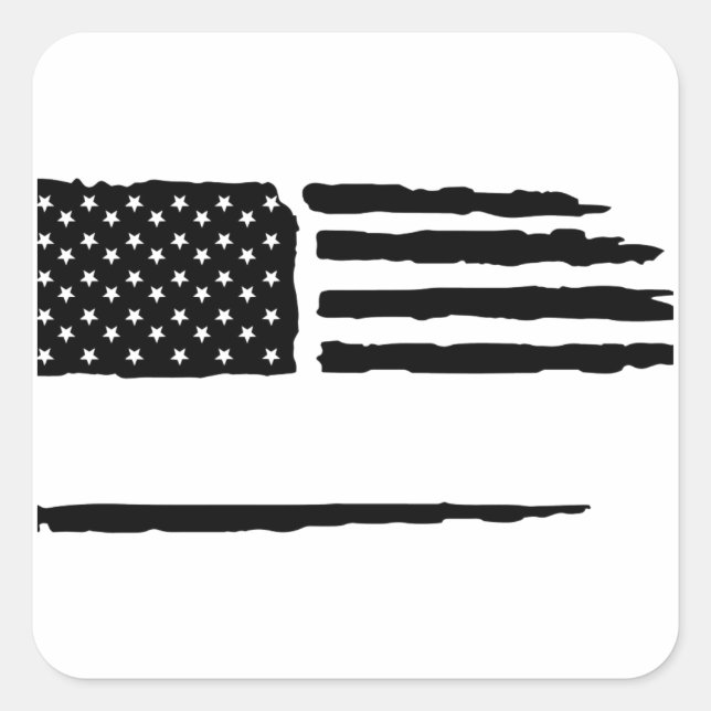 Custom Distressed Flag Square Sticker (Front)