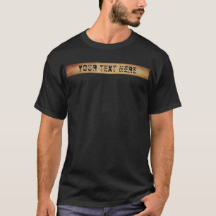 Custom Distressed Text Template Men's Basic Black T-Shirt