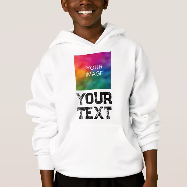 Custom Distressed Text Upload Image Kids Boys (Front)