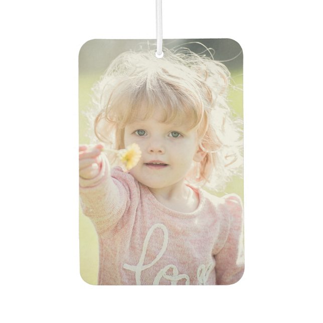 Custom DIY 2 Photo Easy Simple Template Auto Car Air Freshener (Front)