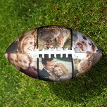 Custom DIY 6 Photo Family Name Cool Modern Football<br><div class="desc">A customised football with 6 favourite photos and your custom name and year. Great family gift or an awesome surprise for a birthday,  surely a keepsake he'll love for years to come. This is the colour photo version.</div>