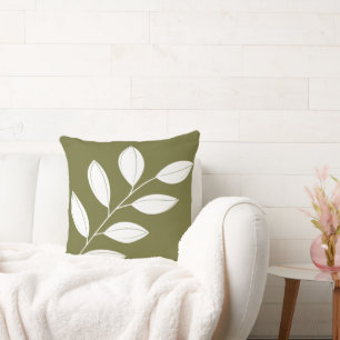 Custom diy Do it yourself colour trends green whit Cushion