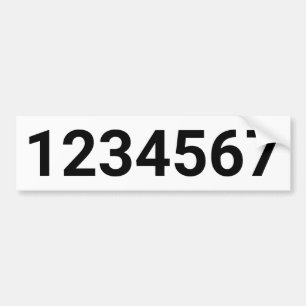 Custom DIY Mailbox Numbers Black on White Address Bumper Sticker