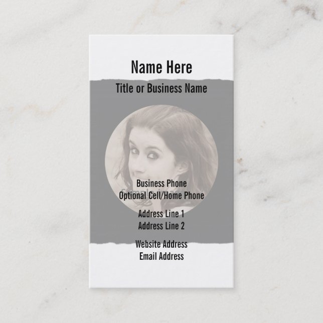 Custom DIY | Personalised Photo Frame Business Card (Front)