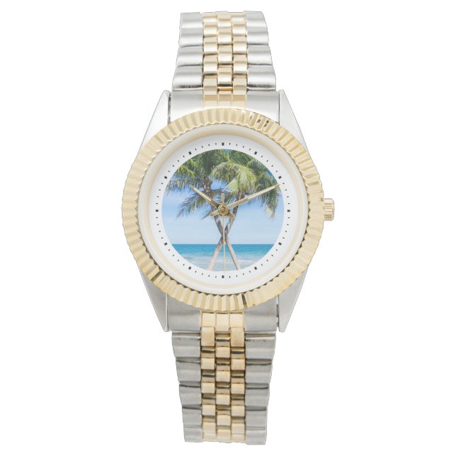 Custom DIY Personalised Round Photo Template Watch (Front)