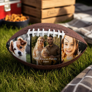 Custom DIY Photo Family Name Cool Modern Football