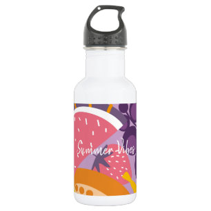 Custom diy summer vibes fresh watermelon purple 532 ml water bottle