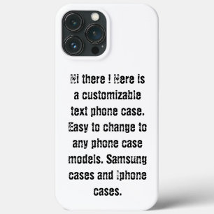 Custom DIY text modern trendy black and white chic iPhone 13 Pro Max Case