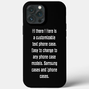 Custom DIY text modern trendy black and white chic iPhone 13 Pro Max Case