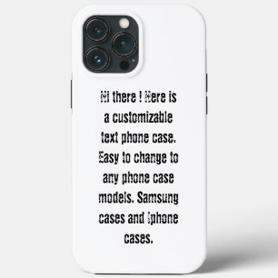 Custom DIY text modern trendy black and white chic iPhone 13 Pro Max Case