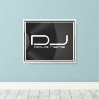 Custom DJ Canvas Wall Art with Vinyl Record