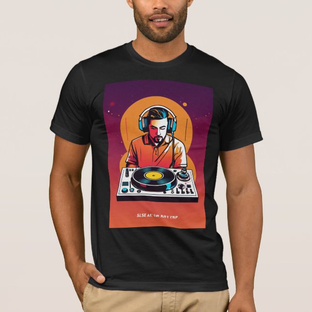 Custom DJ Mix - Personalised Playlist Art Print. T-Shirt (Front)
