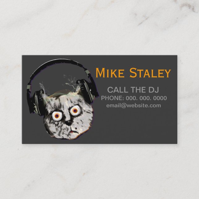 custom dj promotional idea business card (Front)