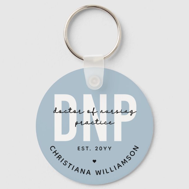 Custom DNP Doctor of Nursing Practice Graduation Key Ring (Front)