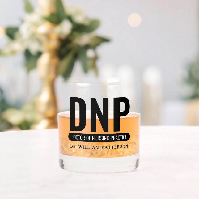 Custom DNP Doctor of Nursing Practice Graduation Whiskey Glass (Insitu (Wedding))