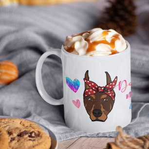 Custom Doberman Mum Cute Mother's Day Dog Lover Coffee Mug