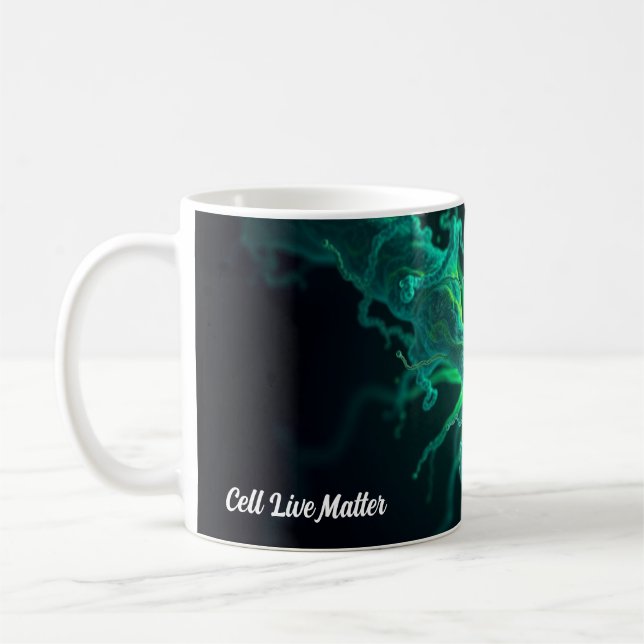 Custom Doctor Nurse Biological Cell Science Art Coffee Mug (Left)