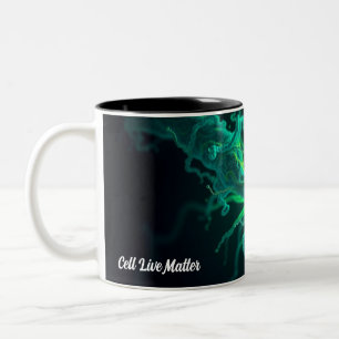 Custom Doctor Nurse Biological Cell Science Art Two-Tone Coffee Mug