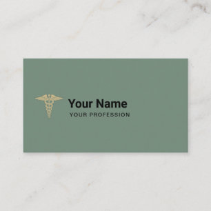 Custom Doctor Nurse Caduceus Medical Business Card