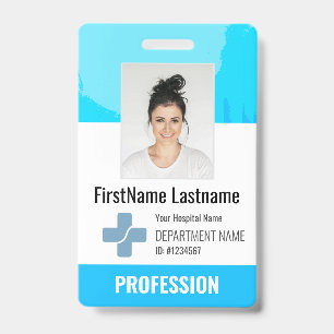 Custom Doctor, Nurse, Health Aide Photo ID Badge