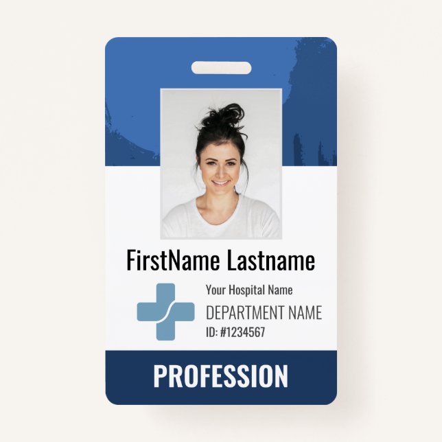 Custom Doctor, Nurse, Health Aide Photo ID ID Badge