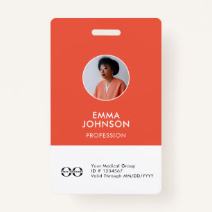 Custom Doctor Nurse Medical Health Aide Photo ID ID Badge