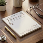 Custom Doctor Prescription Notepad Editable RX Pad<br><div class="desc">Custom Editable Doctor Prescription Notepad 5.5 x 6 Medical RX Pad with Personalized Text! __________________________________ Stay organized and professional with this customizable doctor prescription notepad designed for modern medical offices and healthcare professionals. This 5.5" x 6" RX-style notepad features 40 pages and an editable layout where you can add your...</div>