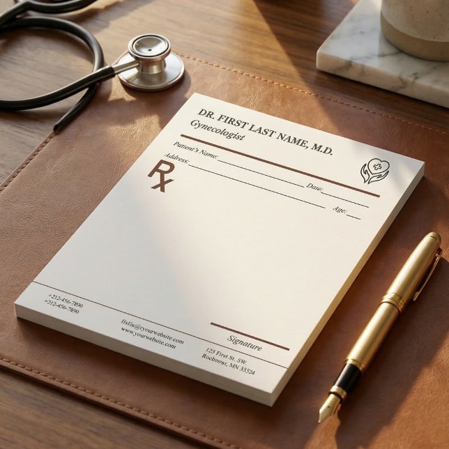 Custom Doctor Prescription Notepad Editable RX Pad (Custom Editable Doctor Prescription Notepad 5.5 x 6 Medical RX Pad with Personalized Text)