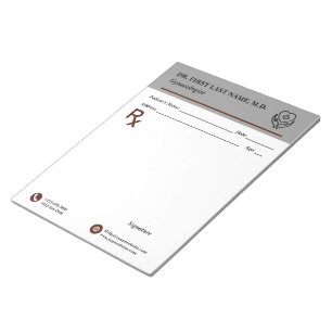 Custom Doctor Prescription Notepad Editable RX Pad