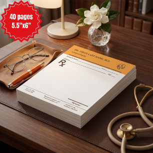 Custom Doctor Prescription RX Pad Editable 5.5 x 6