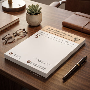 Custom Doctor Prescription RX Pad Editable Medical