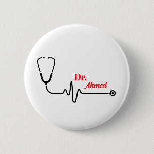 Custom Doctor Stethoscope Button Pin 