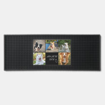 Custom Dog 5 Photo  Pet Lover Gift Bar Mat