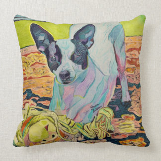 Custom Dog Art Throw Pillow